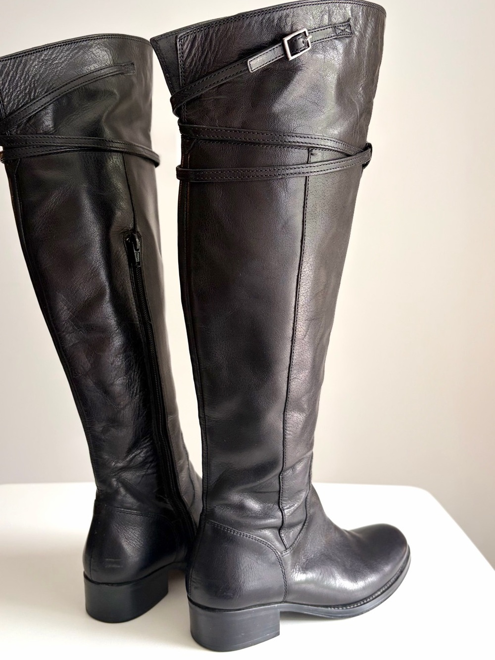 Vintage Bravo Browns Black Leather Equestrian Dark Academia Riding Boots Size 35 - Picture 6 of 10